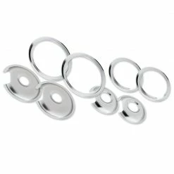 Smart Choice Cooktop & Range Parts Universal Electric Range 6-in Drip Pan and Trim Ring Set (Chrome)