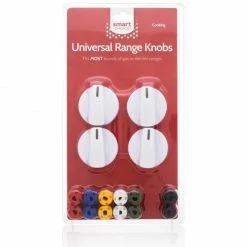Smart Choice Cooktop & Range Parts Universal Gas and Electric Range Knob Kit (White)