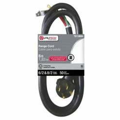 Utilitech Appliance Power Cords Appliance Power Cord 6-ft 4-Prong Black Range Appliance Power Cord -Bosch Sell 054732802616xl