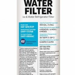 Samsung Refrigerator Water Filters 6-Month Push-In Refrigerator Water Filter