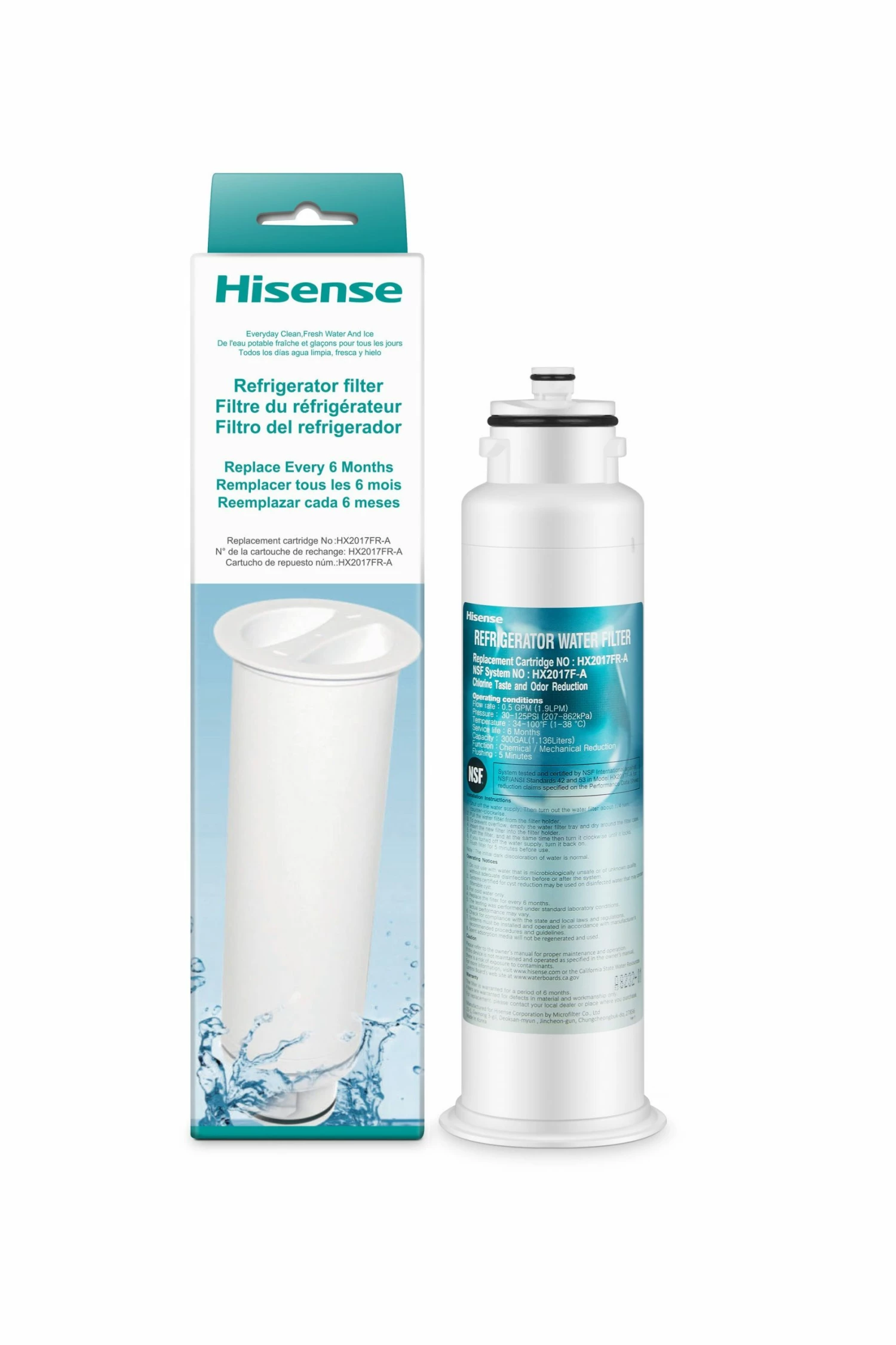 Hisense Refrigerator Water Filters 6-Month Twist-in Refrigerator Water Filter 4 Hisense Refrigerator Water Filters 6-Month Twist-in Refrigerator Water Filter - Image 2