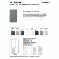 Samsung Refrigerator Parts BESPOKE 4-Door Flex Refrigerator Bottom Panel in Grey Glass (matte) -Bosch Sell 43983731