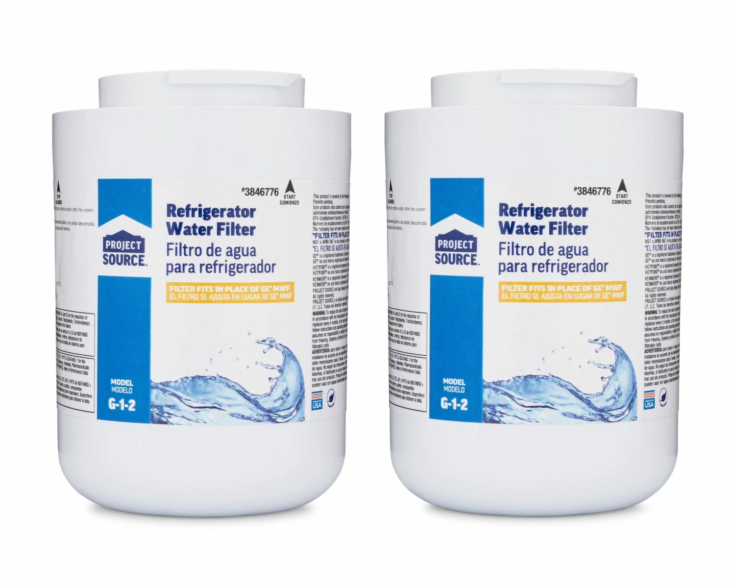 Project Source Refrigerator Water Filters 2-Pack 6-Month Twist Refrigerator Water Filter 3 Project Source Refrigerator Water Filters 2-Pack 6-Month Twist Refrigerator Water Filter