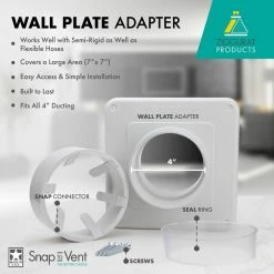 Snap to Vent Dryer Parts 4 in. Deluxe Connector Kit for Dryer Vent Connection -Bosch Sell 44290356